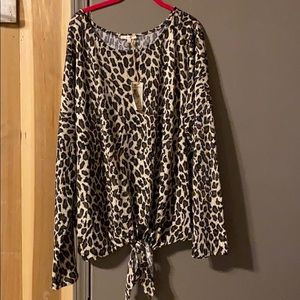 Easel cheetah print top